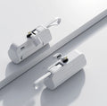 8000Mah Mini Power Bank With Lightning Pin And Type C Cable - White